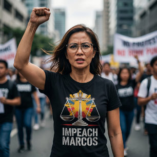 Camiseta Triblenda Impeachment a Marcos Corrupción Filipina Protesta