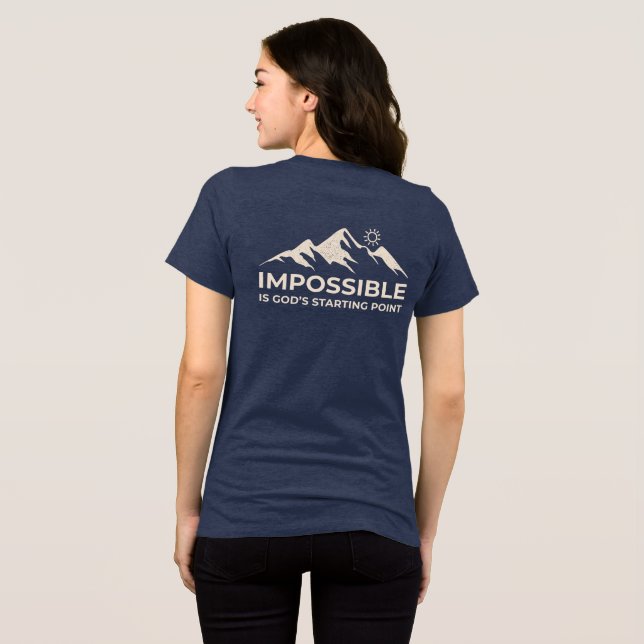 Camiseta Triblenda Imposible es el punto de partida de Dios, Inspirad (Reverso Completo )