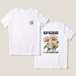 Camiseta Triblenda Impresión botánica vintage con una flor silvestre 