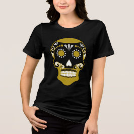Camiseta Triblenda Impresión del cráneo Día de los Muertos