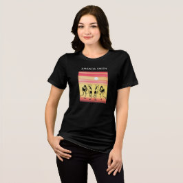 Camiseta Triblenda Impresionante Silhouette Sunset Break Dance T-Shir