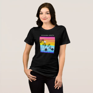 Camiseta Triblenda Impresionante y colorido velero tropical