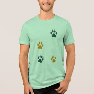 Camiseta Triblenda Impresiones de pintura de gato vintage - Huellas d