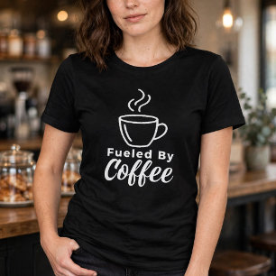 Camiseta Triblenda Impulsado Por Café Divertido Amante De La Cafeína