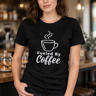 Camiseta Triblenda Impulsado Por Café Divertido Amante De La Cafeína