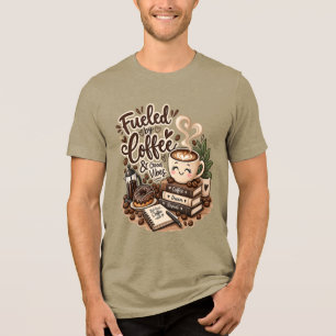 Camiseta Triblenda Impulsado por Café y Buenos Sentimientos – Cute Co