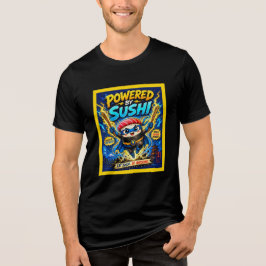 Camiseta Triblenda Impulsado por Sushi – Lindo Superhéroe Sushi