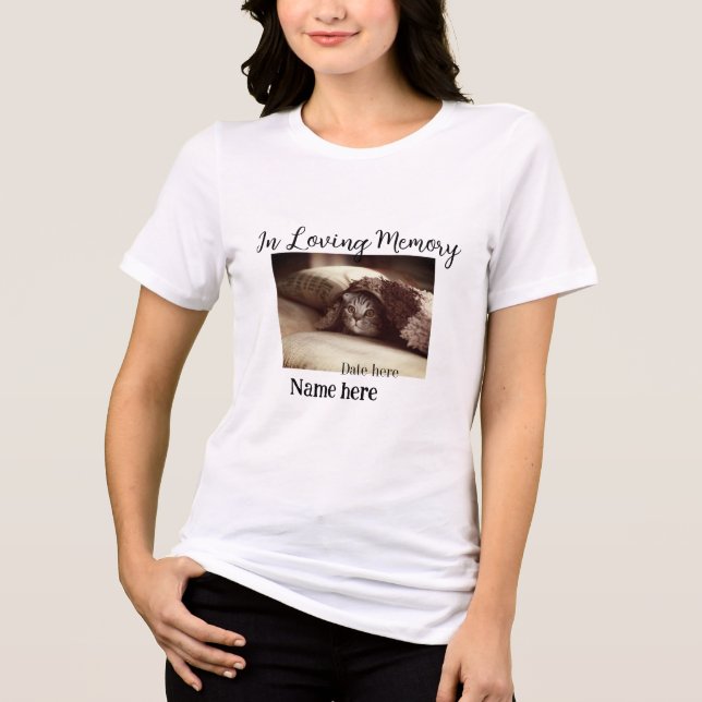 Camiseta Triblenda In loving memory memorial keepsake add pet name (Anverso)