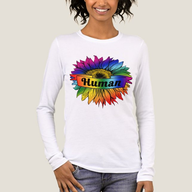 CAMISETA TRIBLENDA INCLUSIÓN POSITIVA DEL ORGULLO LGBTQ (Anverso)