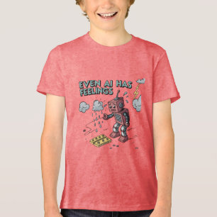 Camiseta Triblenda Incluso IA tiene sentimientos - Graciosa tecnologí