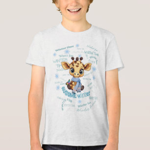 Camiseta Triblenda Increíble Jirafa de Invierno – Lindo Diseño de Con