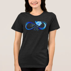 Camiseta Triblenda Infinito brillante con rosa azul