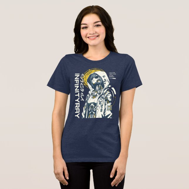Camiseta Triblenda Infinity Ray – Android Anime Cyberpunk (Anverso Completo )