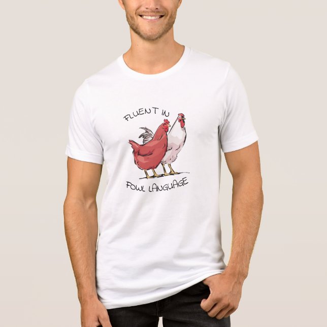 Camiseta Triblenda Influencia en el Pollo Lingüístico Fowl (Anverso)