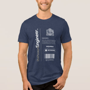 Camiseta Triblenda Ingeniero de Software – Humor de Trabajo Divertido