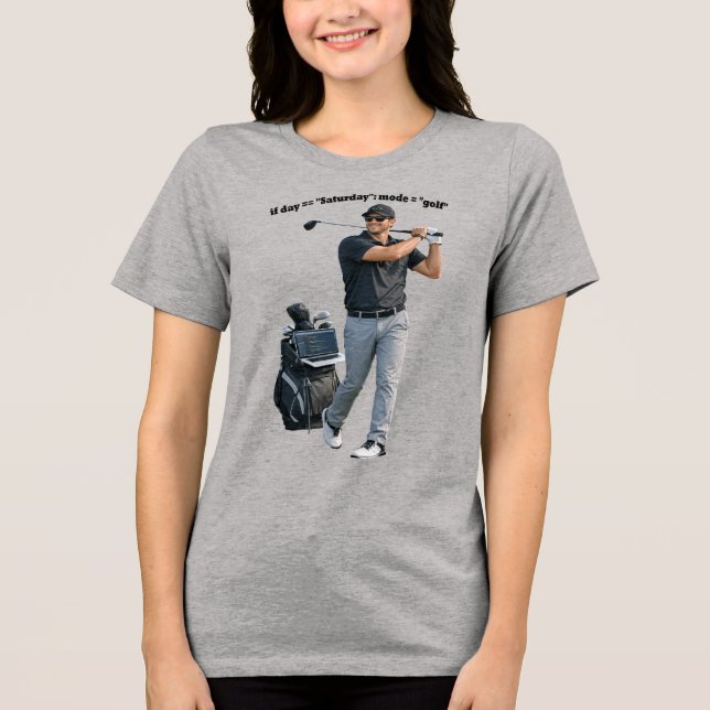 Camiseta Triblenda Ingeniero de software que juega golf URM (Anverso)