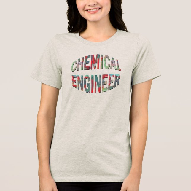Camiseta Triblenda Ingeniero químico colorido (Anverso)