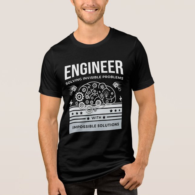 Camiseta Triblenda Ingeniero - Resolver problemas invisibles (Anverso)