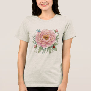 Camiseta Triblenda Insectos de jardín adorables arte en acuarela de p