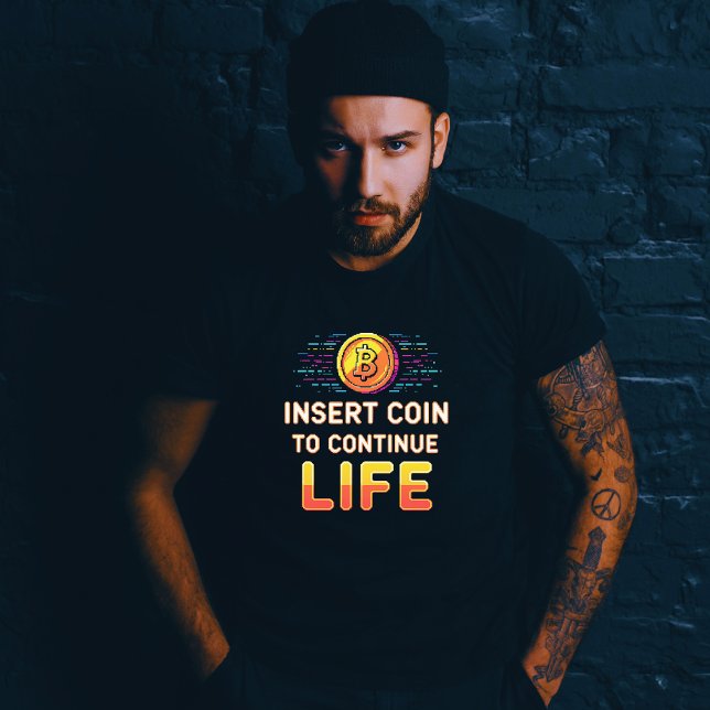 Camiseta Triblenda Insertar moneda para continuar el juego retro de v (Subido por el creador)