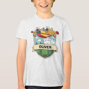 Camiseta Triblenda Insignia de avión de bomberos lindo