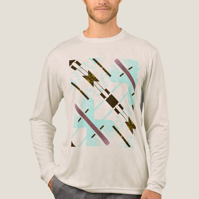 Camiseta Triblenda Inspirado en el suroeste de la flecha azul negra d (Anverso)