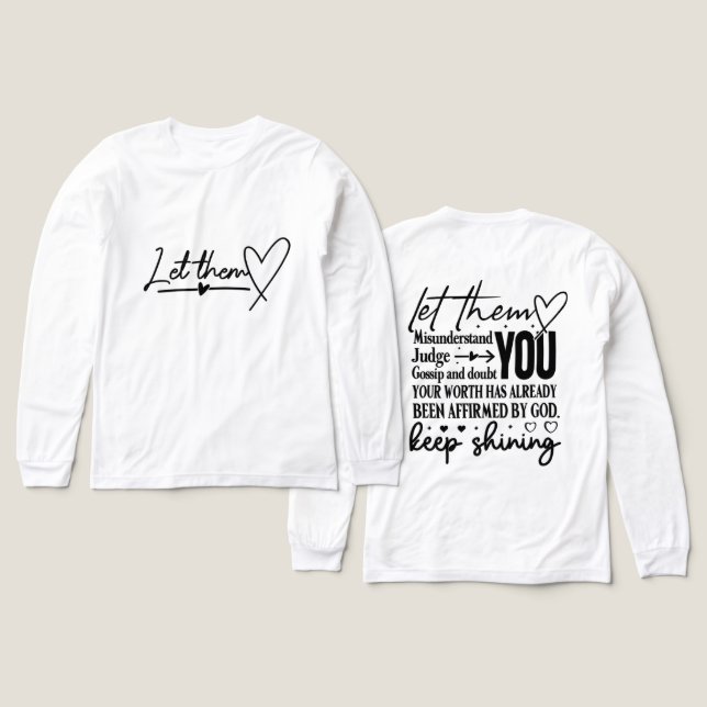Camiseta Triblenda Inspirational Let Them (Diseño frontal y trasero)