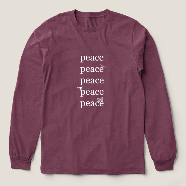 Camiseta Triblenda Inspirational Peace Butterfly Birds (Diseño traserp)