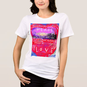 Camiseta Triblenda Instrumento de Paz - Resumen del arte digital.