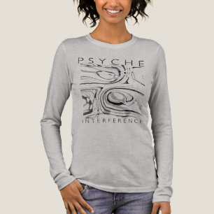 Camiseta Triblenda "Interferencia psiquis" Diseño Laberinto Gris Negr