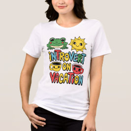 Camiseta Triblenda Introvertido modo de vacaciones de mujeres