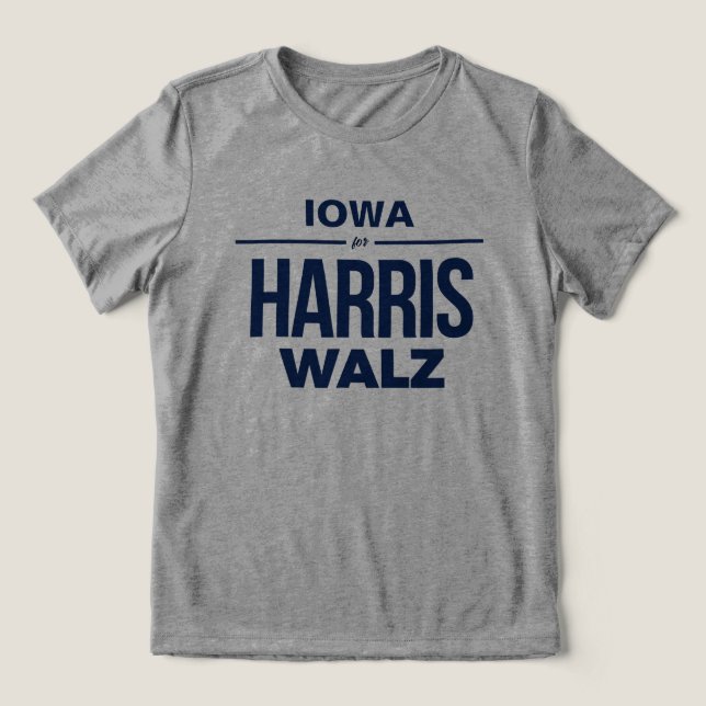 Camiseta Triblenda Iowa para Harris Walz (Diseño delantero )