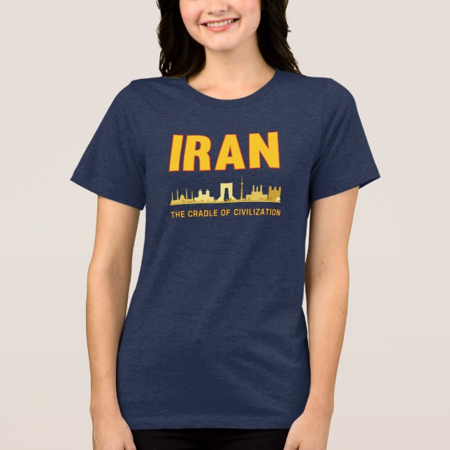 Camiseta Triblenda Irán Orgullo por la cuna de la civilización iraní  (Anverso)