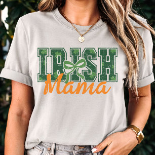 Camiseta Triblenda Irish College Type Green 4-Leaf Clovers Dad