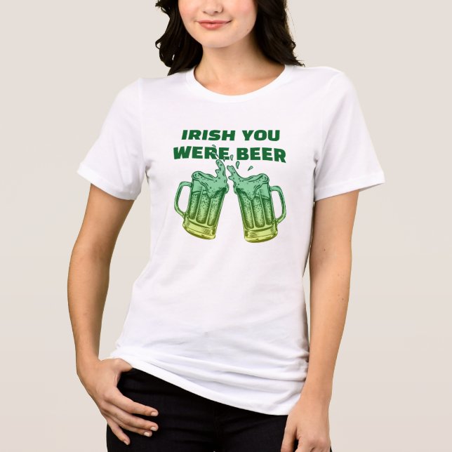 Camiseta Triblenda Irlandés gracioso eras Beer Graphic St paddy T-Shi (Anverso)
