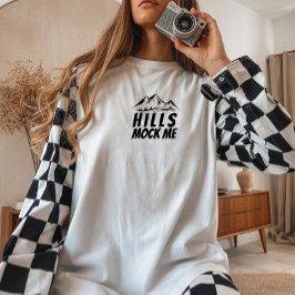 Camiseta Triblenda Ironía de chica en bicicleta montaña negra