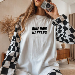 Camiseta Triblenda Ironía de chica en bicicleta negro
