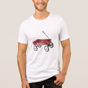Camiseta Triblenda Isla del Fuego Carro Rojo Acuarela Vacaciones en l