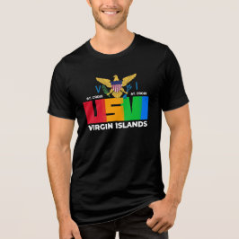 Camiseta Triblenda Islas Vírgenes de los Estados Unidos Santa Cruz