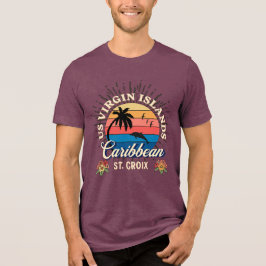 Camiseta Triblenda Islas Vírgenes de los Estados Unidos Santa Cruz