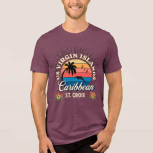 Camiseta Triblenda Islas Vírgenes de los Estados Unidos Santa Cruz