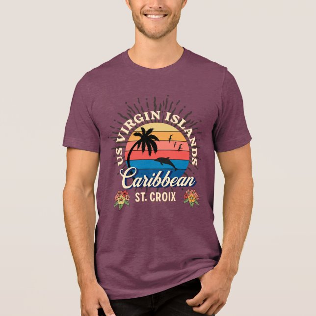Camiseta Triblenda Islas Vírgenes de los Estados Unidos Santa Cruz (Anverso)