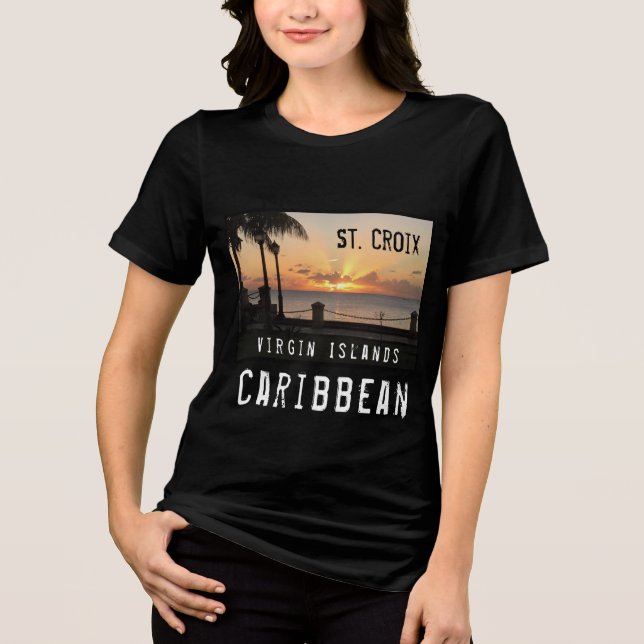 Camiseta Triblenda Islas Vírgenes Estadounidenses Santa Cruz USVI Tro (Anverso)