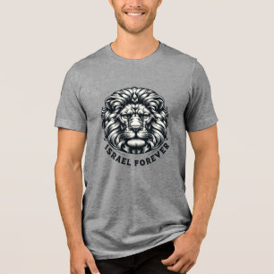 Camiseta Triblenda Israel por siempre. León de Judea. 