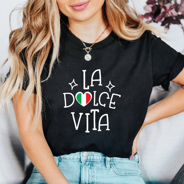 Camiseta Triblenda Italy Shirt La Dolce Vita Italian Flag Heart (Subido por el creador)