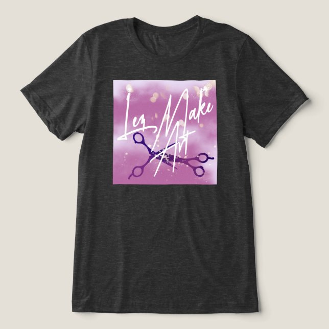 Camiseta Triblenda IYKYK Subtle Sapphic, wlw, Lez Make Art Scissors (Diseño delantero )