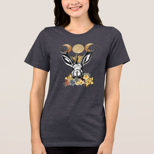 Camiseta Triblenda Jackalope Moon Goddess T-Shirt (Anverso)