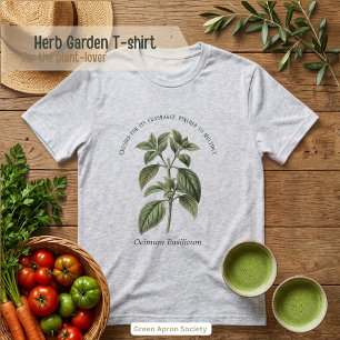 Camiseta Triblenda Jardín Botánico de Albahaca Ocimum Basilicum