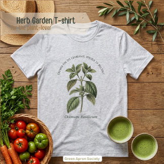 Camiseta Triblenda Jardín Botánico de Albahaca Ocimum Basilicum 