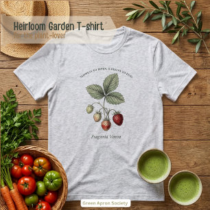 Camiseta Triblenda Jardín Botánico de Fresa Fragaria Vesca